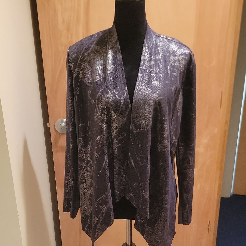 Insight Metallic Black and Silver Blazer Sz 8